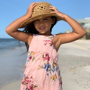 Pink girls floral dress